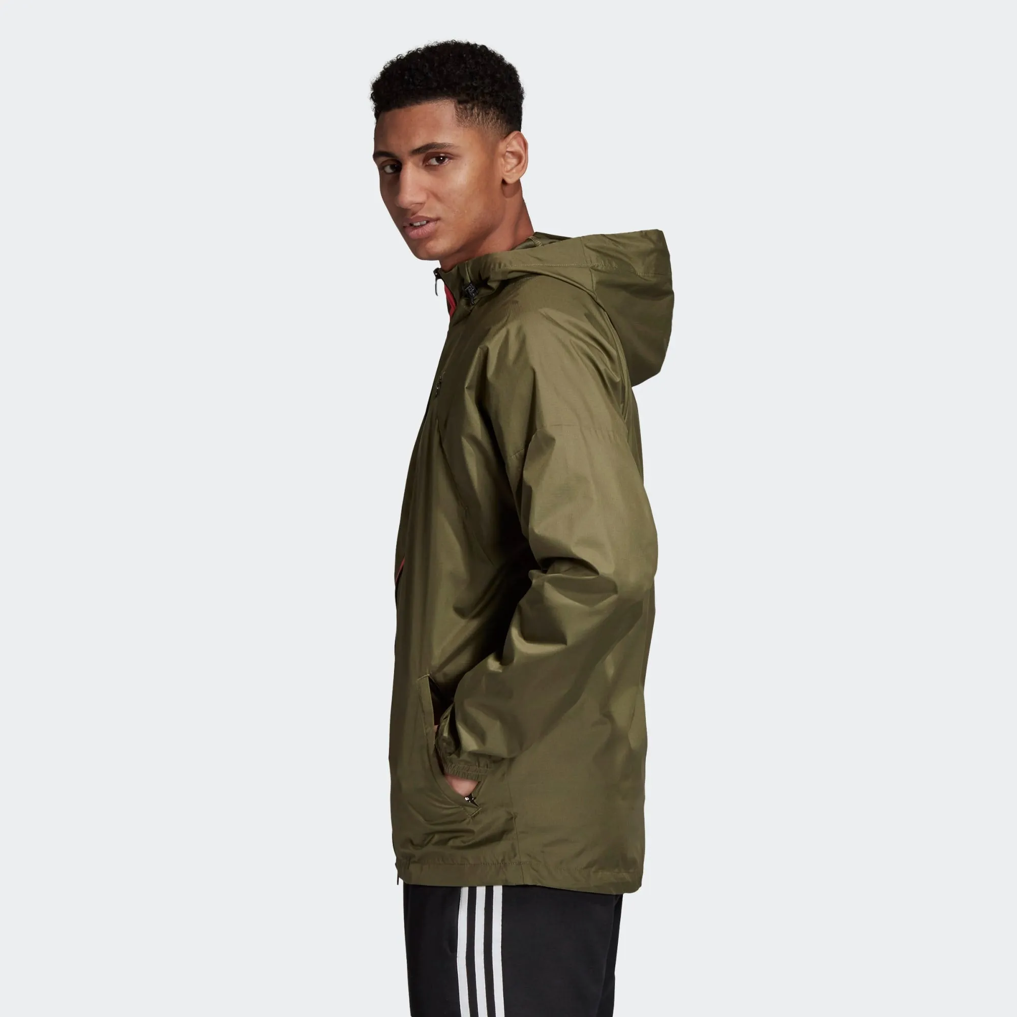 Adidas Men's windproof hooded jacket M WND DZ0049 green