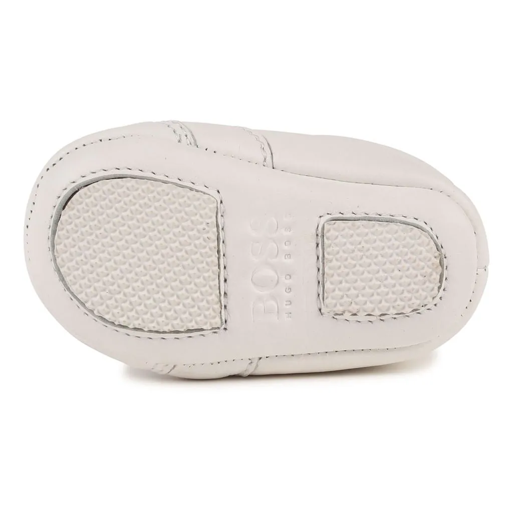 Baby White Leather Trainers