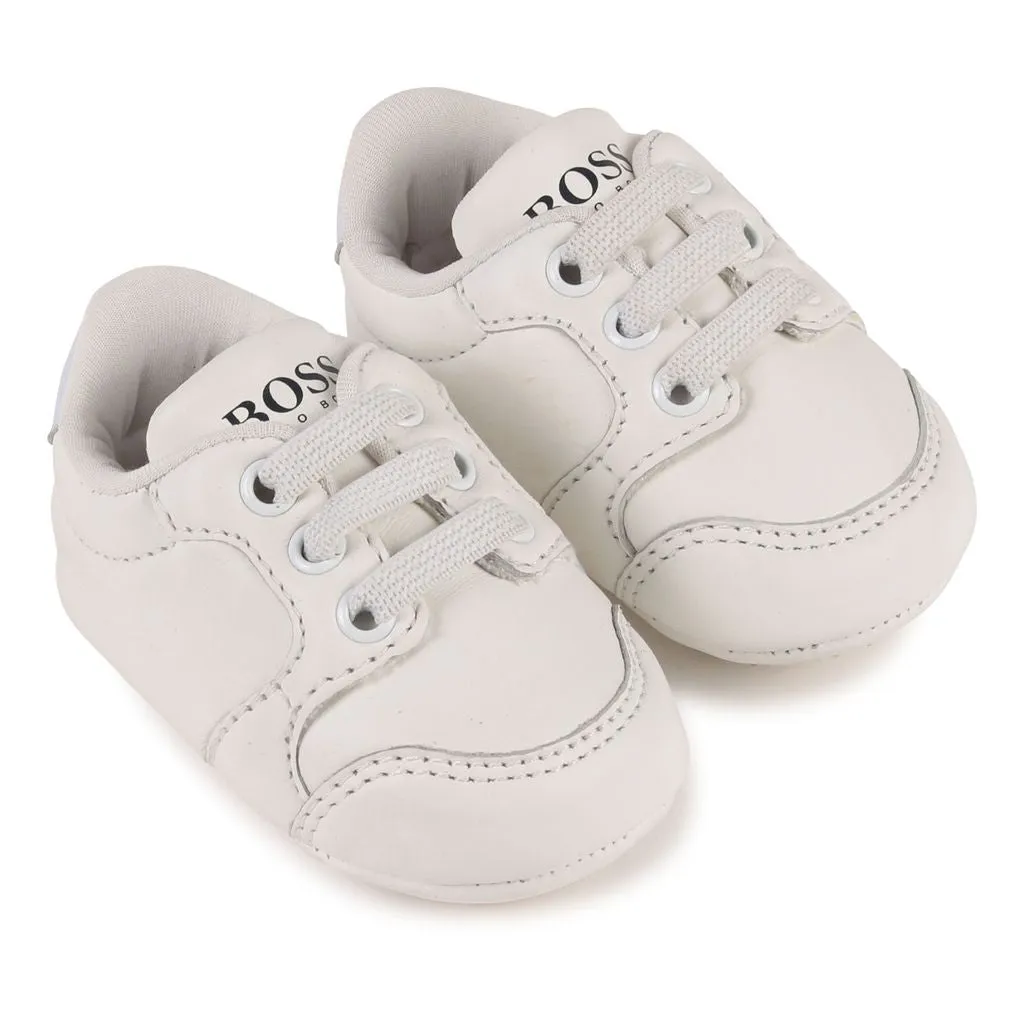 Baby White Leather Trainers