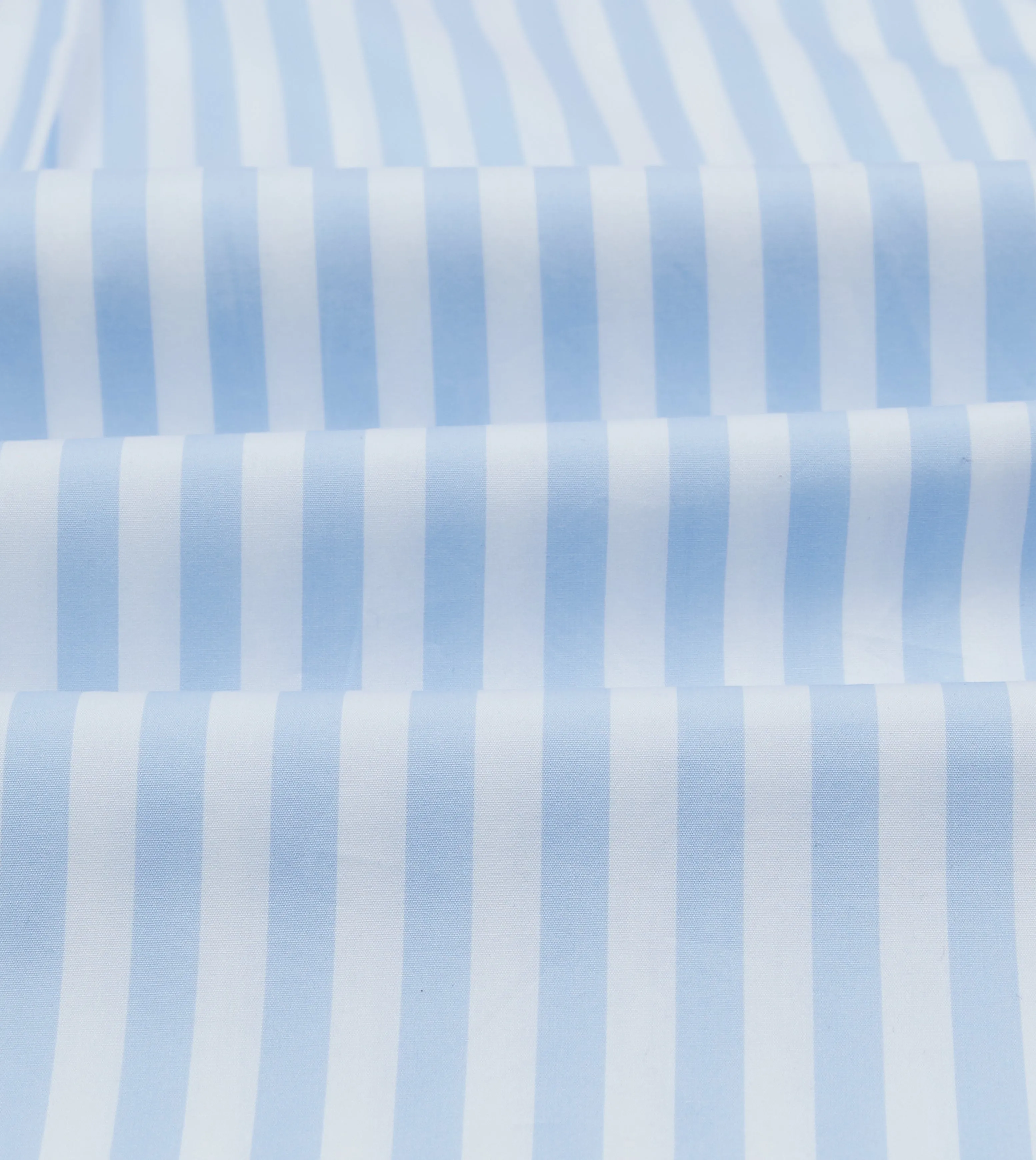 Blue Broad Stripe Cotton Poplin Button-Down Shirt