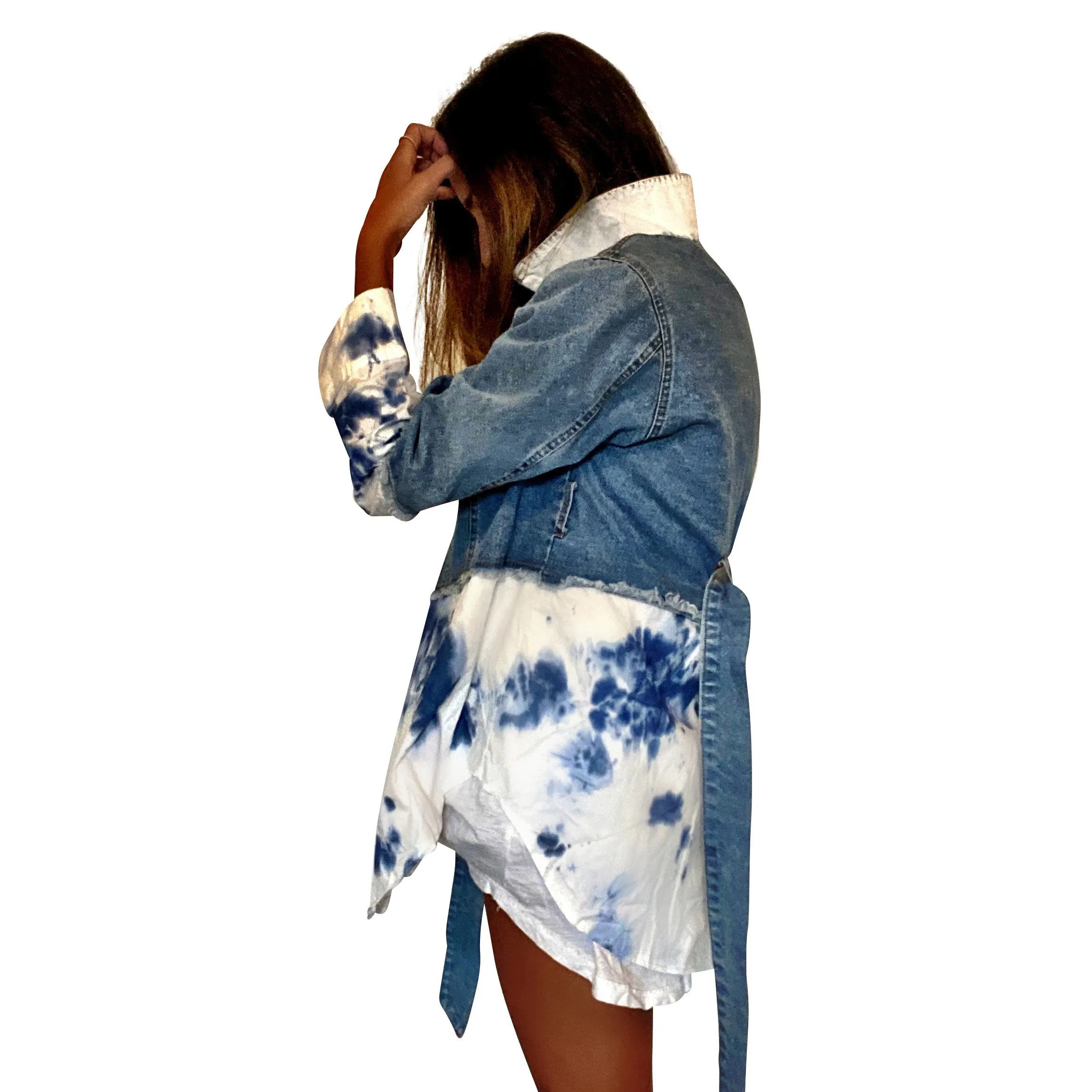 'BLUE SWIRLS' DENIM JACKET