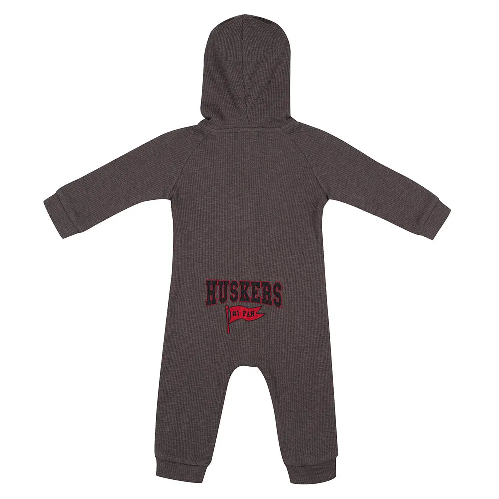 Boys' Nebraska Huskers Infant Zando-Zan Waffle Romper