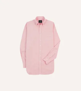 Bright Pink Cotton Oxford Cloth Button-Down Shirt