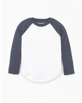 Classic Baseball Tee - White & Steel