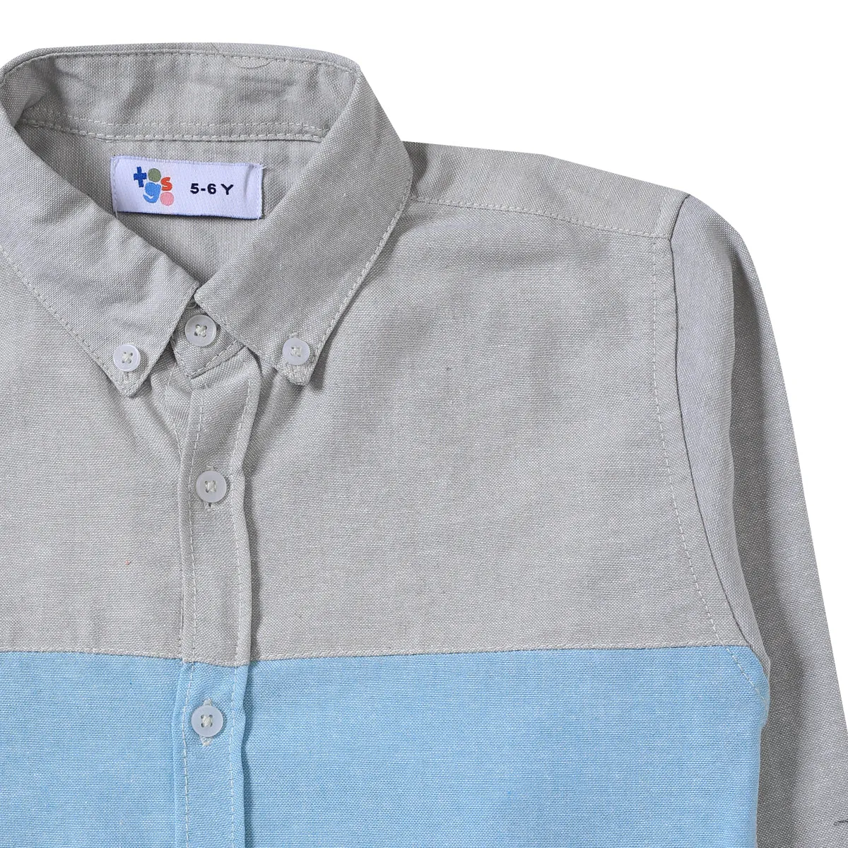 Color Blocking Button Down Shirt