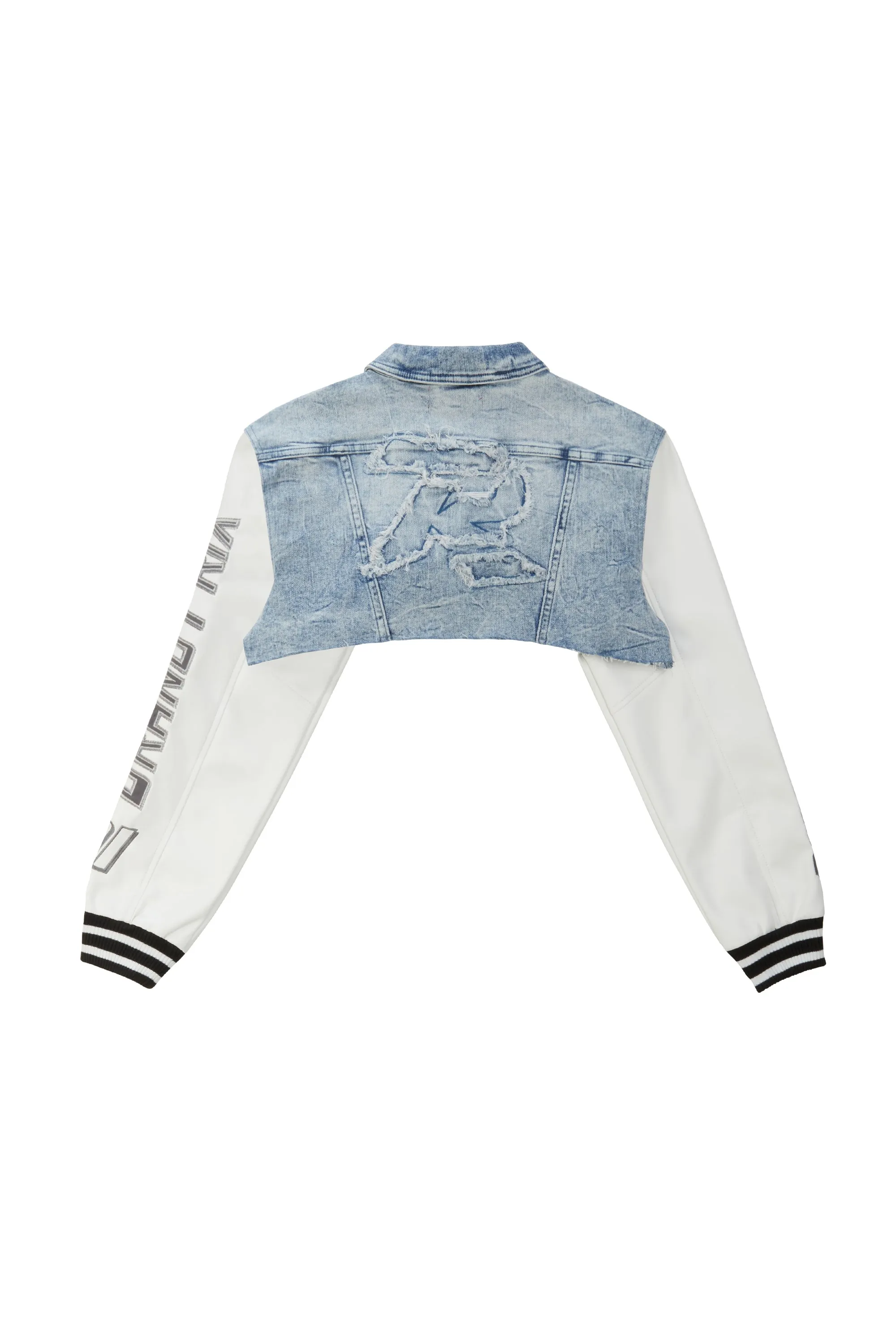 Cropped Jean Racing Jacket - Lowell Blue