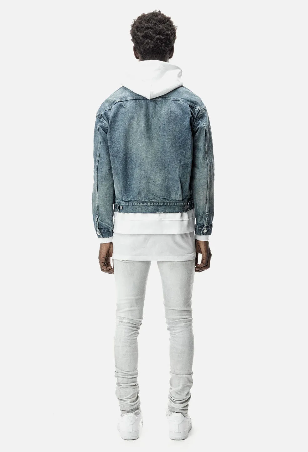 Denim Zip Blouson / Cadet Indigo