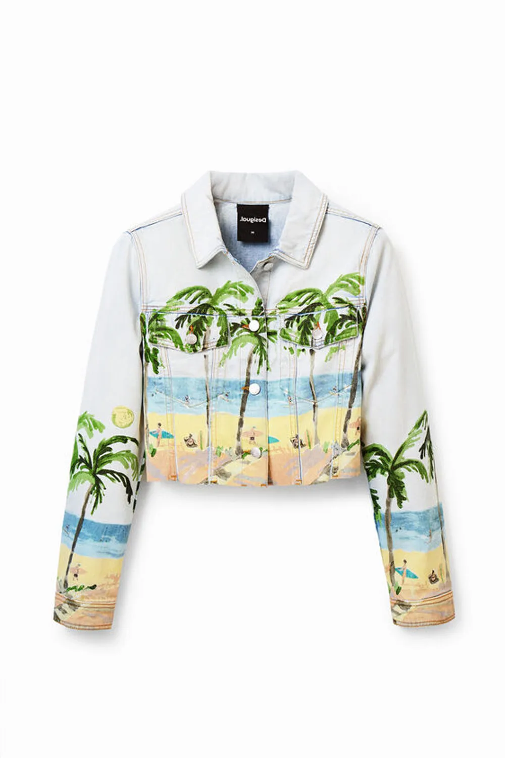 DESIGUAL SHORT TROPICAL DENIM JACKET