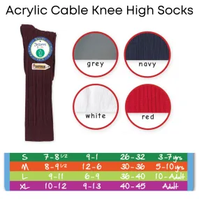 do not have Acrylic Cable Knee High Socks