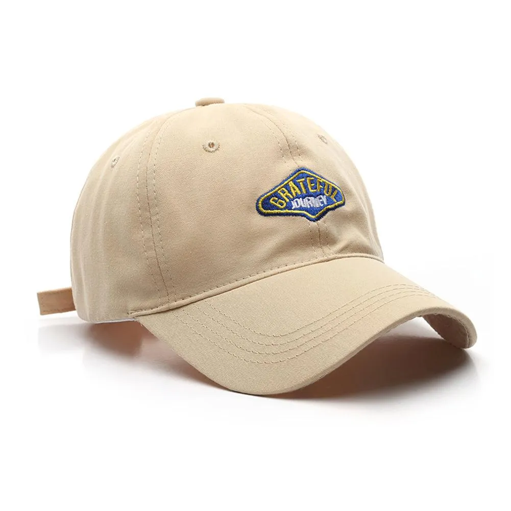 Embroidered Cotton-Twill Adjustable Baseball Cap - GRATEFUL