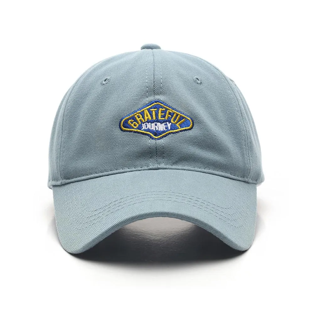 Embroidered Cotton-Twill Adjustable Baseball Cap - GRATEFUL