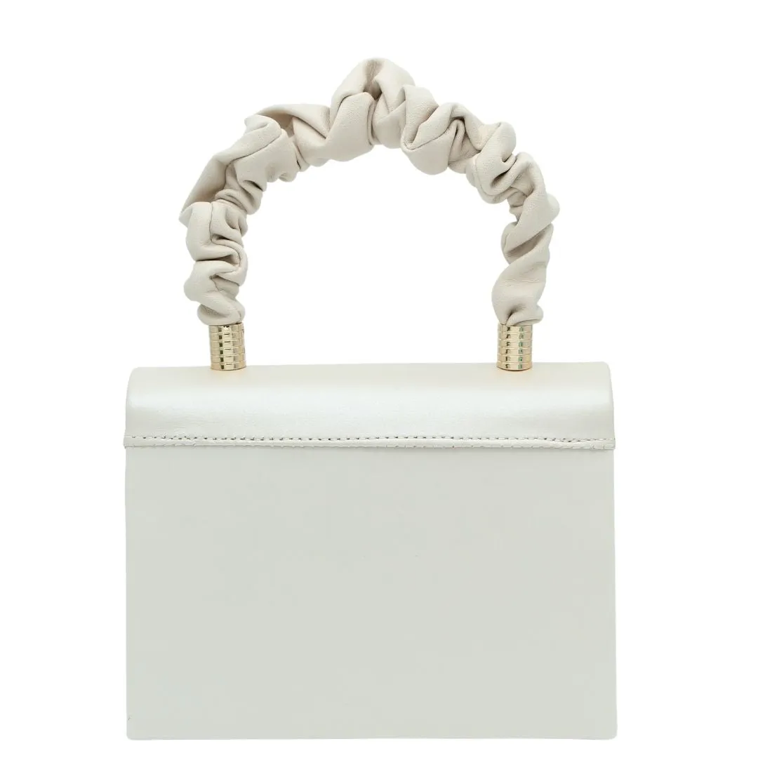 FABUCCI Cream Leather  Handbag