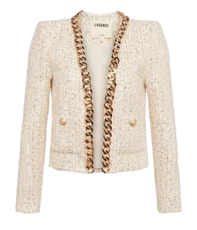 Greta Chain Jacket in Champagne & Gold