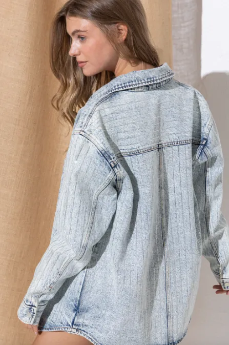 Hayley Sparkle Oversized Denim Jacket