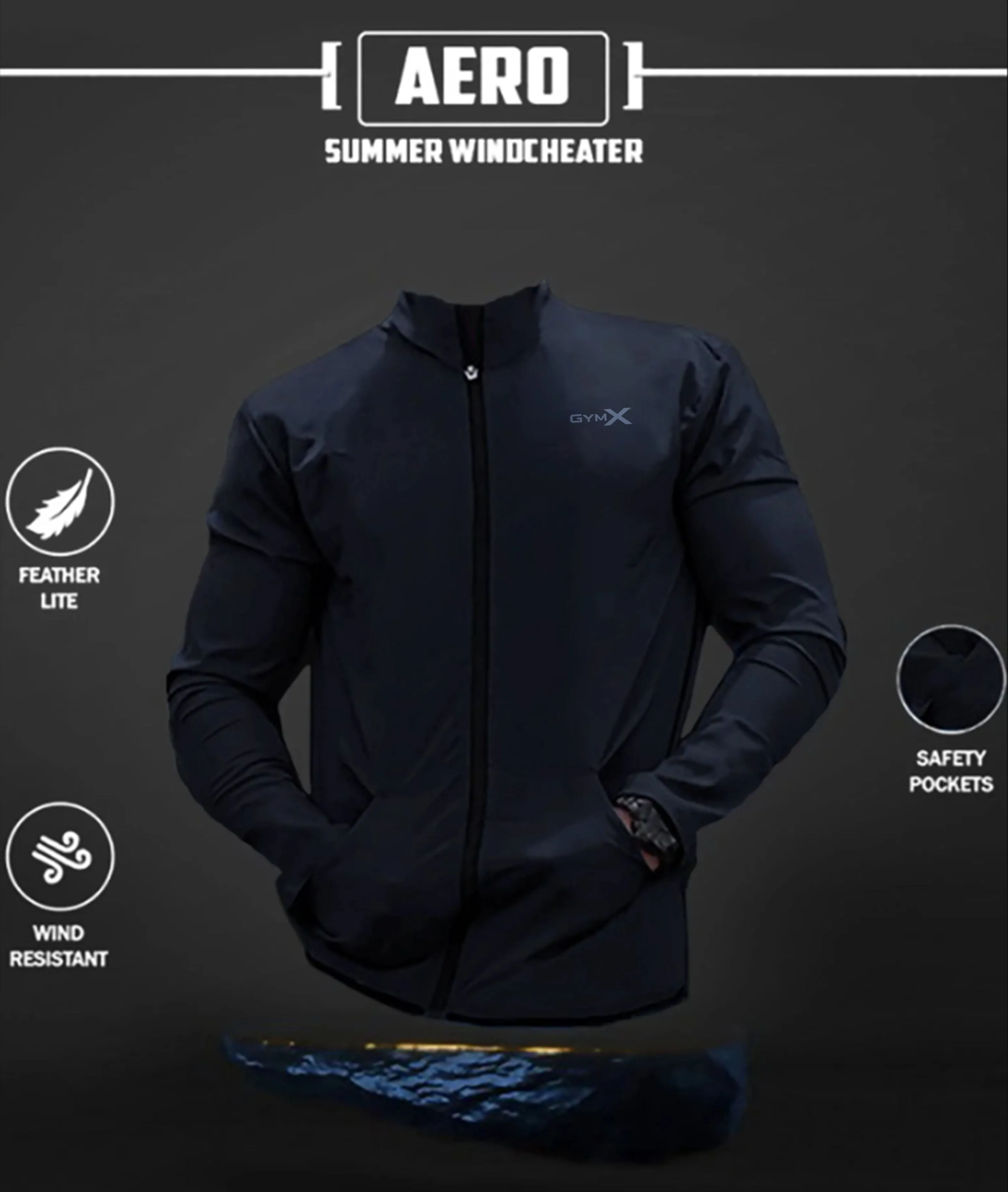 I Train Your Trainer GymX Windcheater: Night Blue - Sale