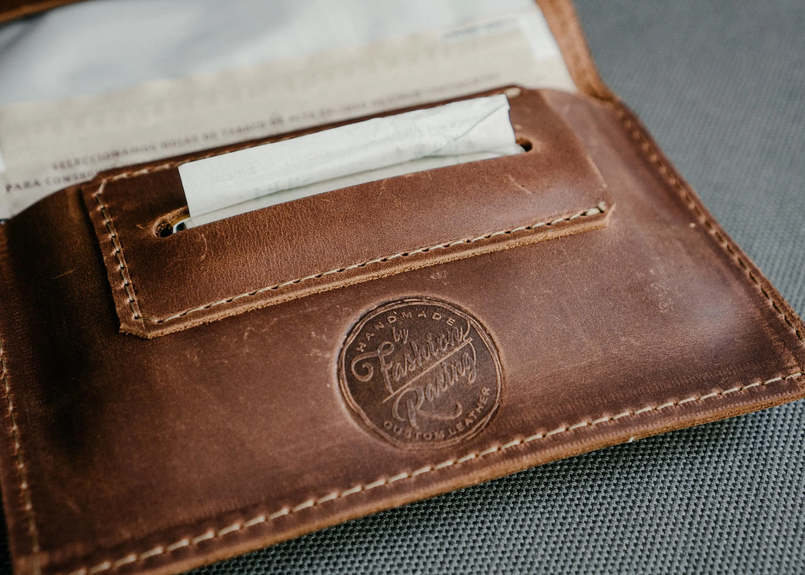 Leather Tobacco Pouch | Tobacco Joke in Brown Leather, HandCrafted