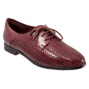 Lizzie Herringbone Burgundy Lace up Shoes