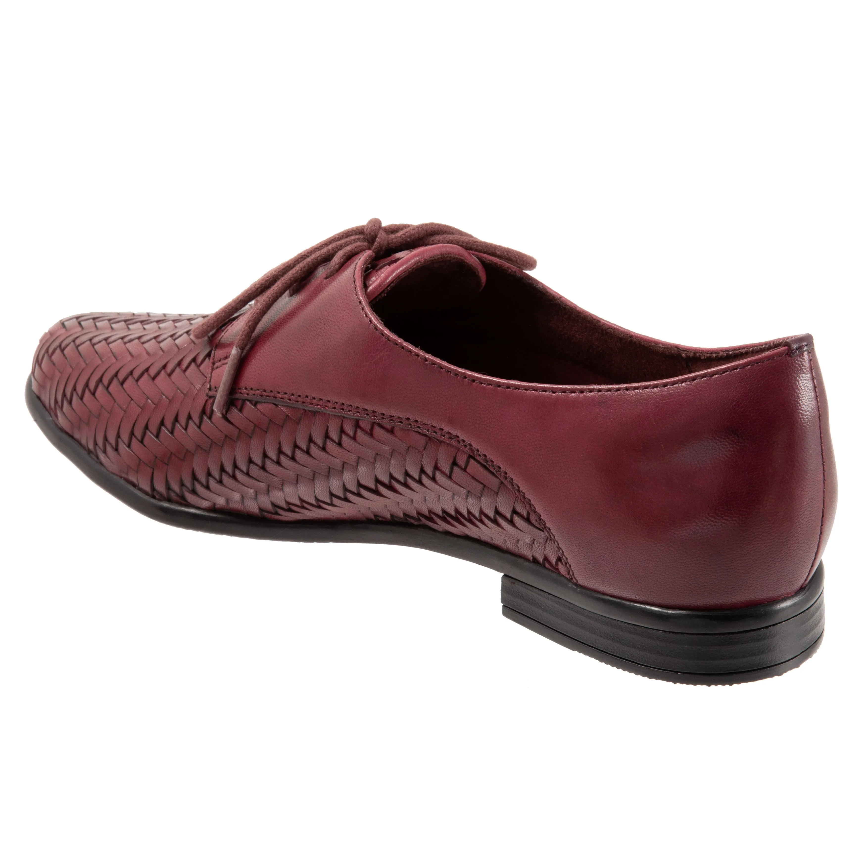 Lizzie Herringbone Burgundy Lace up Shoes