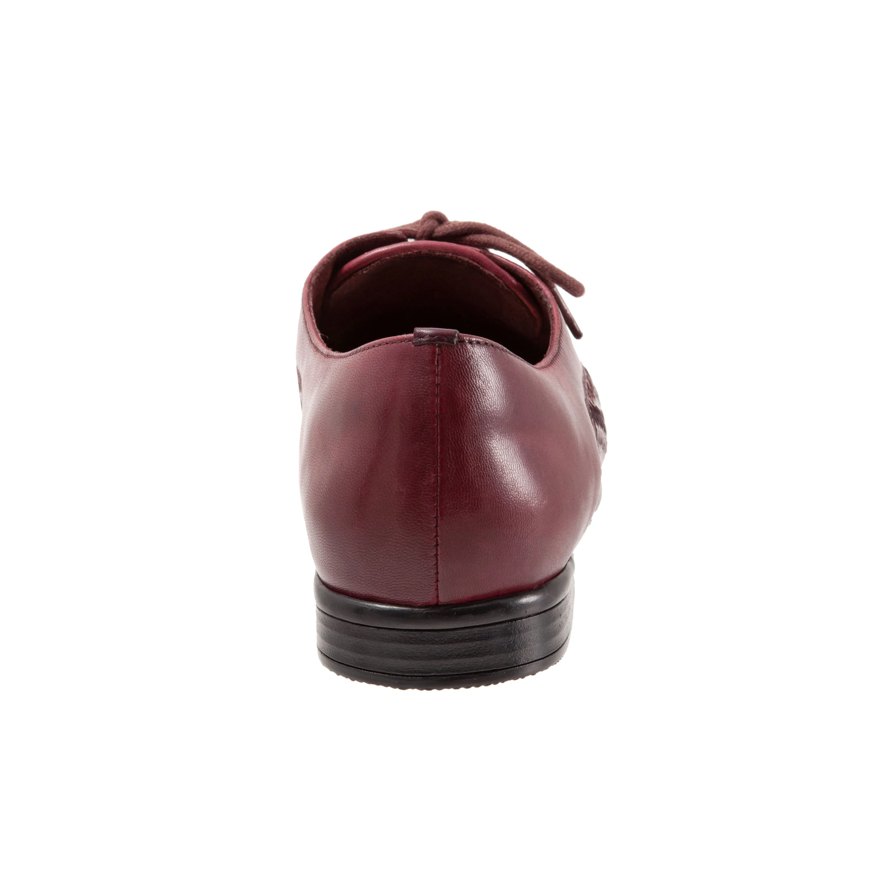 Lizzie Herringbone Burgundy Lace up Shoes