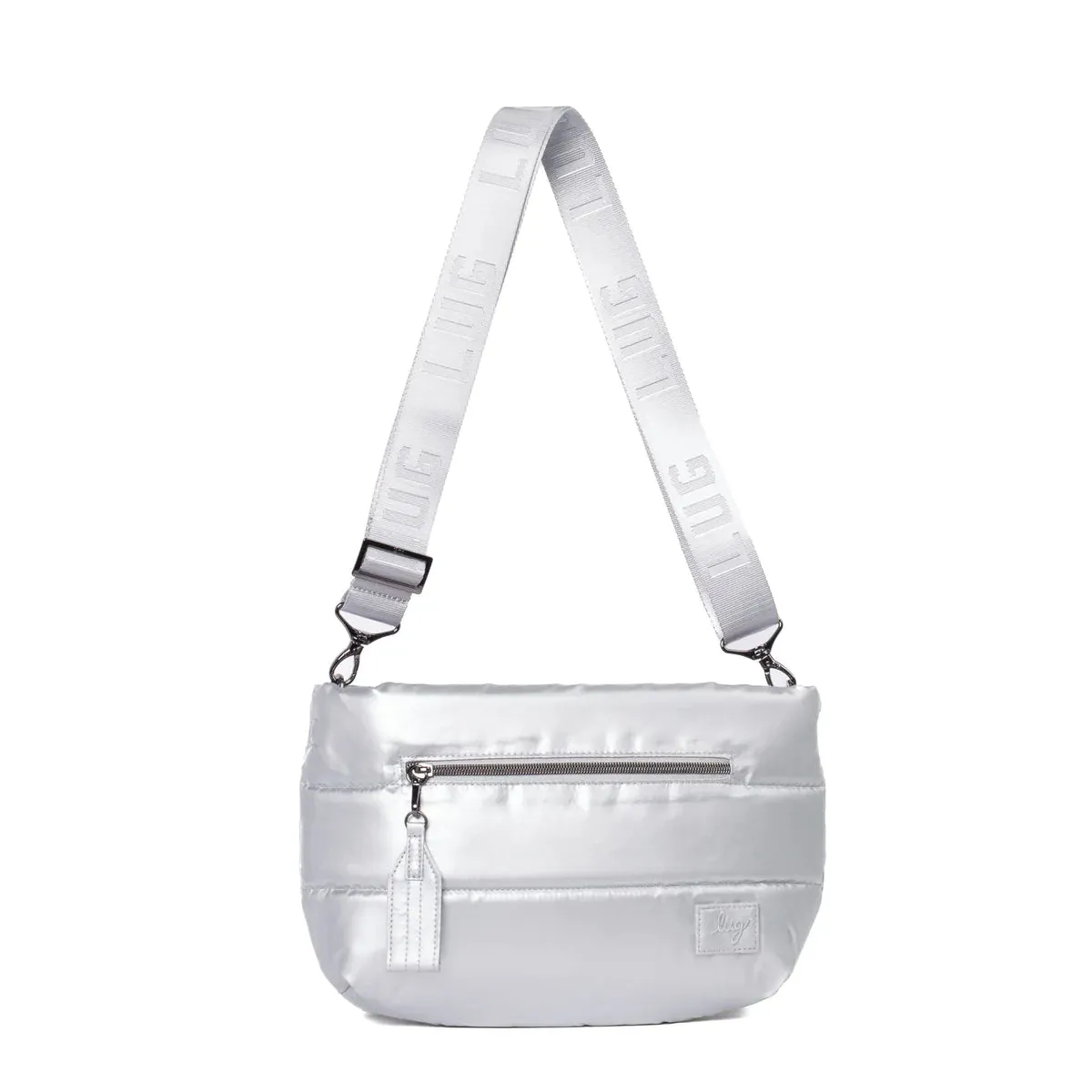 LUG Moonwalk Crossbody Bag in Metallic Silver