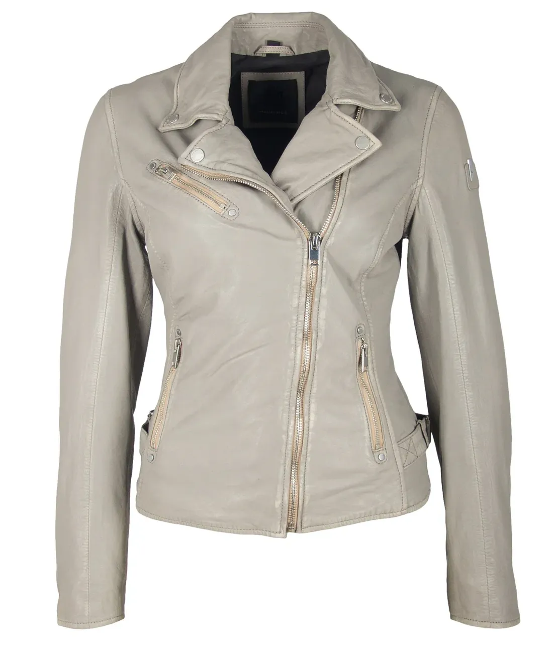 Mauritius Sofia SilverGrey Leather Jacket