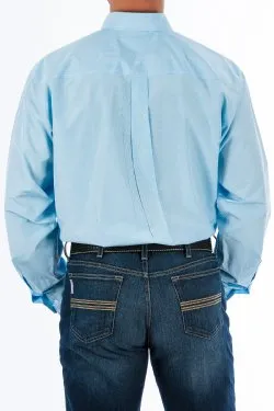 MEN'S CINCH TENCEL LIGHT BLUE MICRO STRIPE BUTTON-DOWN WESTERN SHIRT