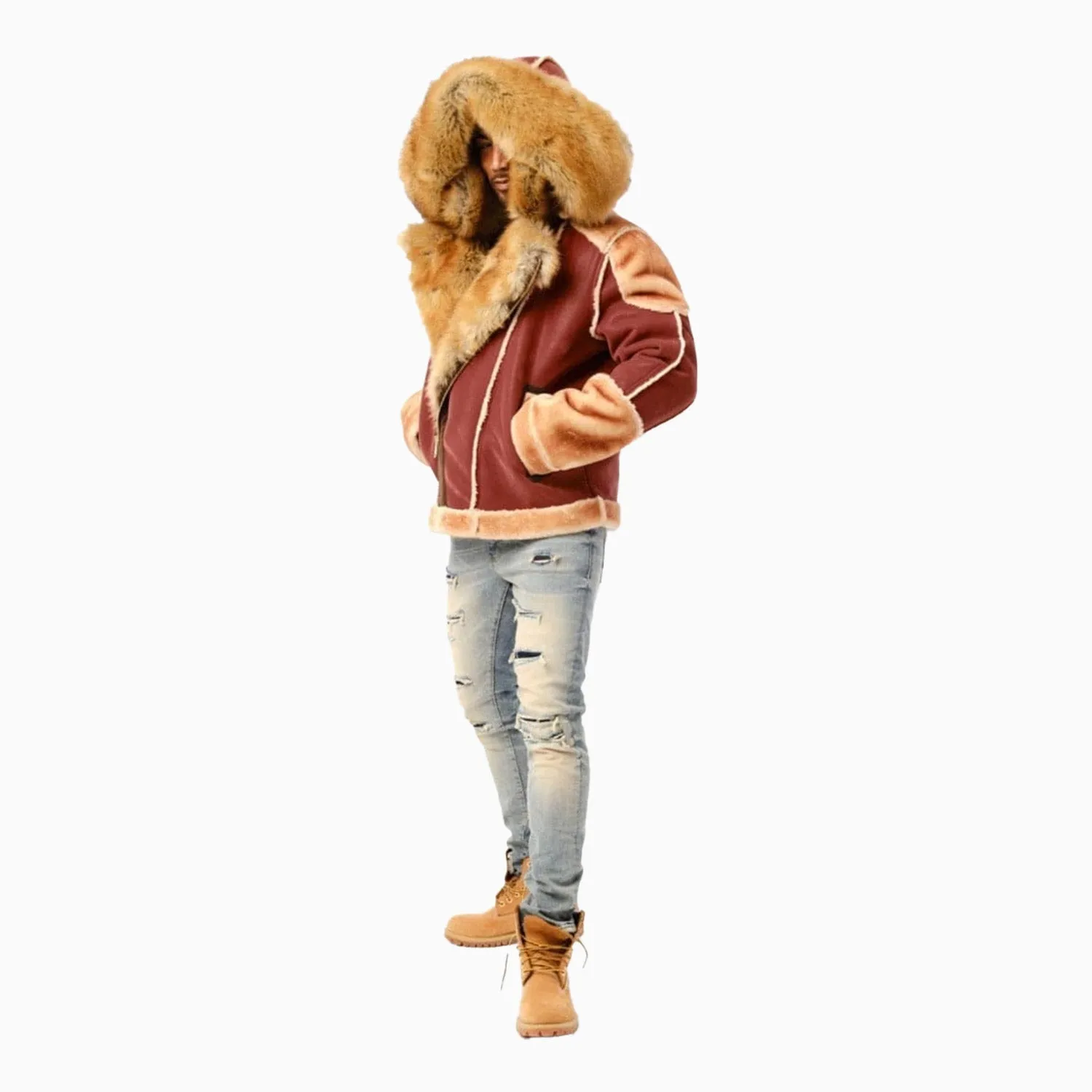 Men's El Jefe Shearling Moto Jacket