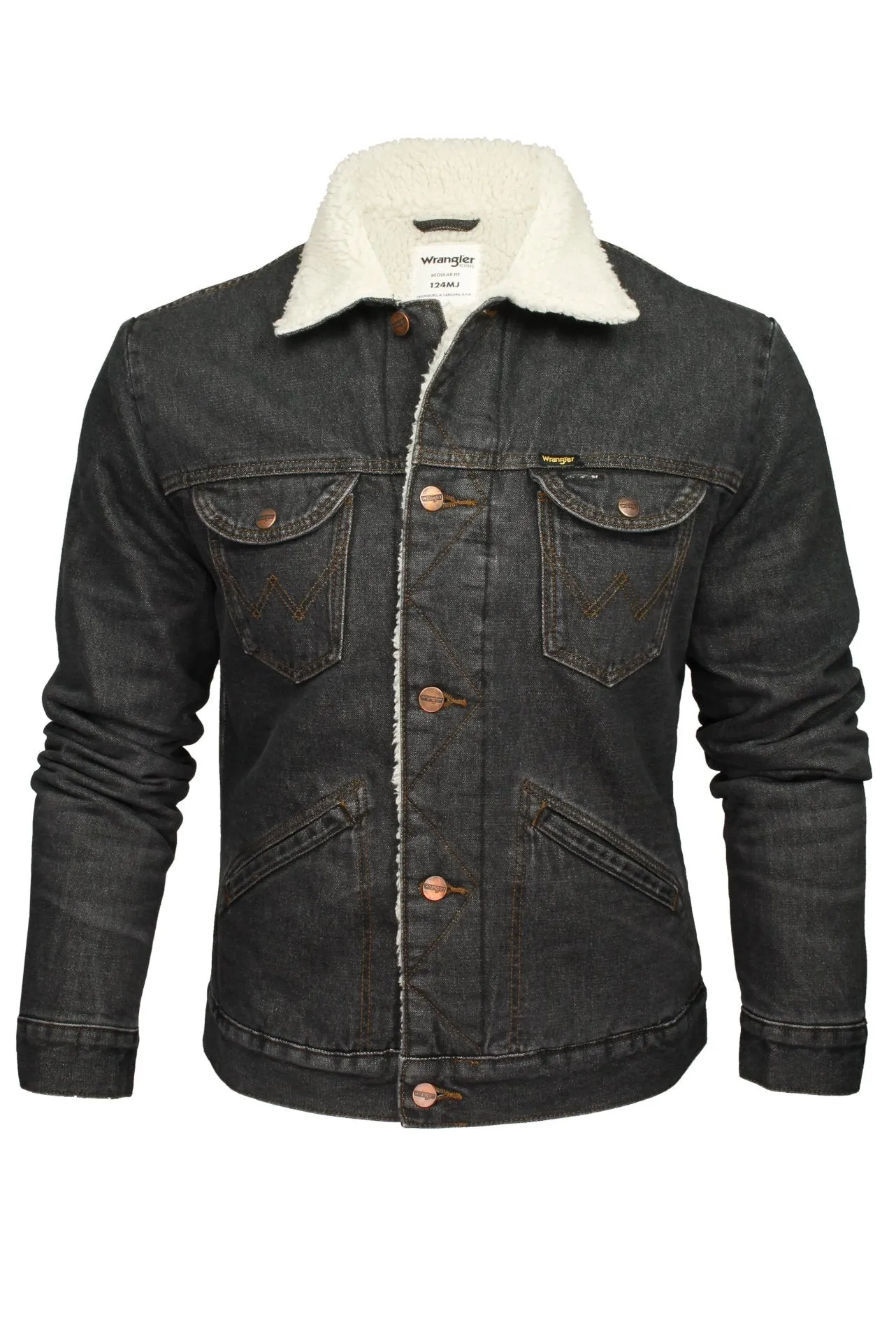 Mens Wrangler Denim 'Sherpa' Jacket