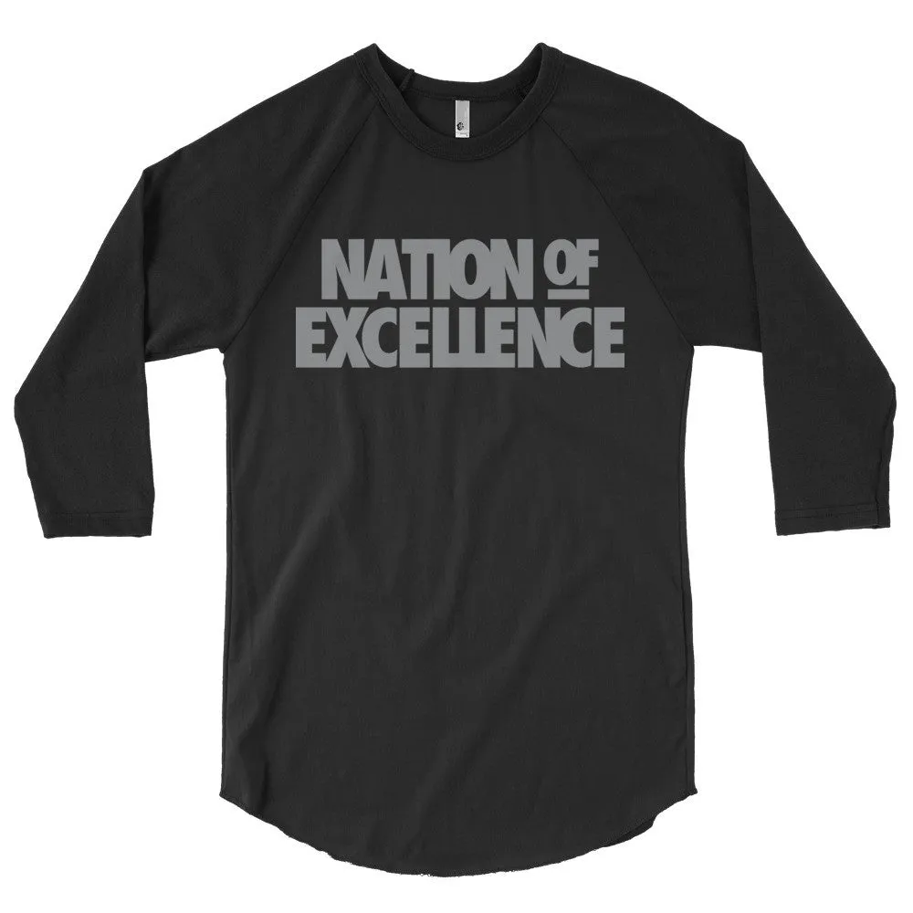 Nation of Excellence - 3/4 sleeve raglan shirt