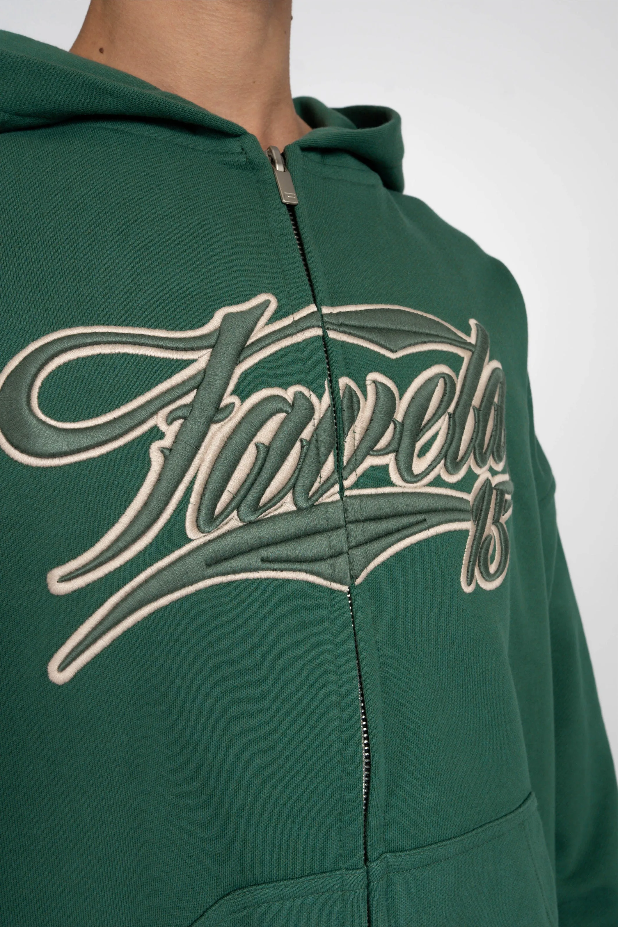 NEW 3D COLLEGE HUNTER GREEN FRONTZIP