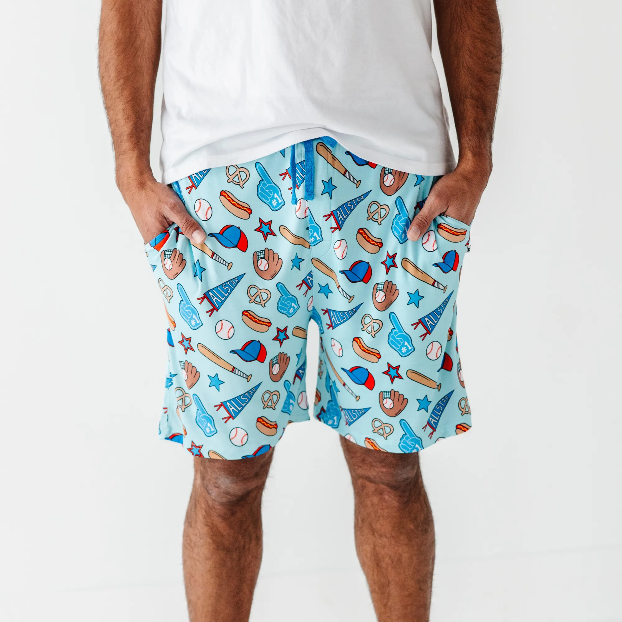 No Place Like Home Blue Baseball Mens Lounge Shorts