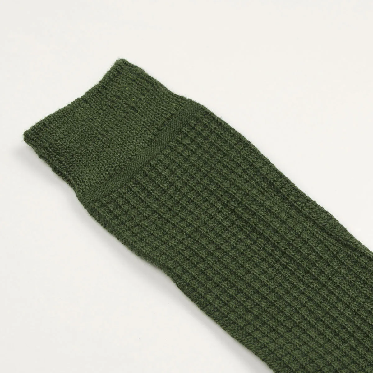 Norse Projects - Bjarki Waffle Socks - Ivy Green