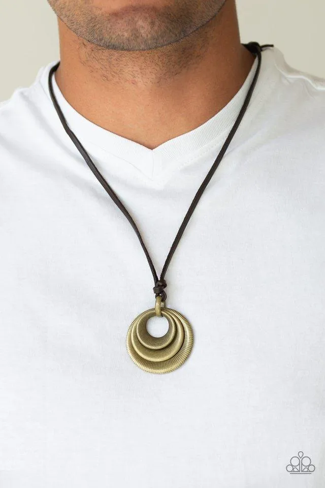 Paparazzi Desert Spiral - Brass Urban Necklace