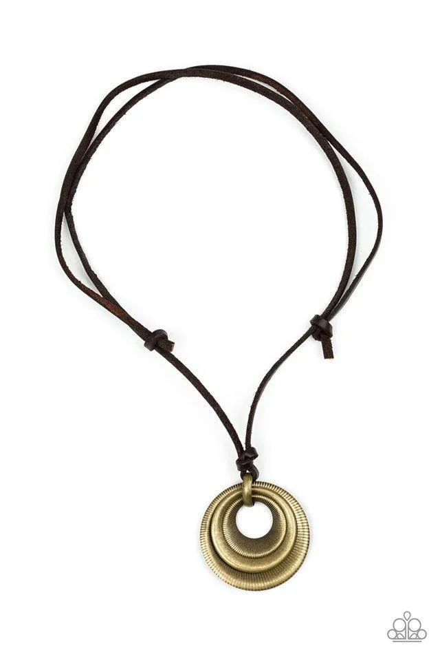 Paparazzi Desert Spiral - Brass Urban Necklace