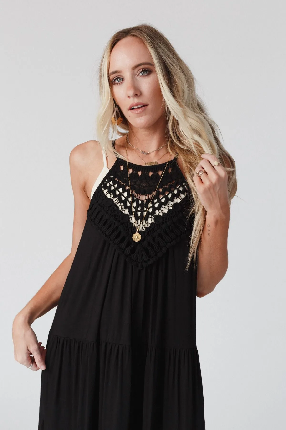 Perfection Tiered Maxi Dress - Black