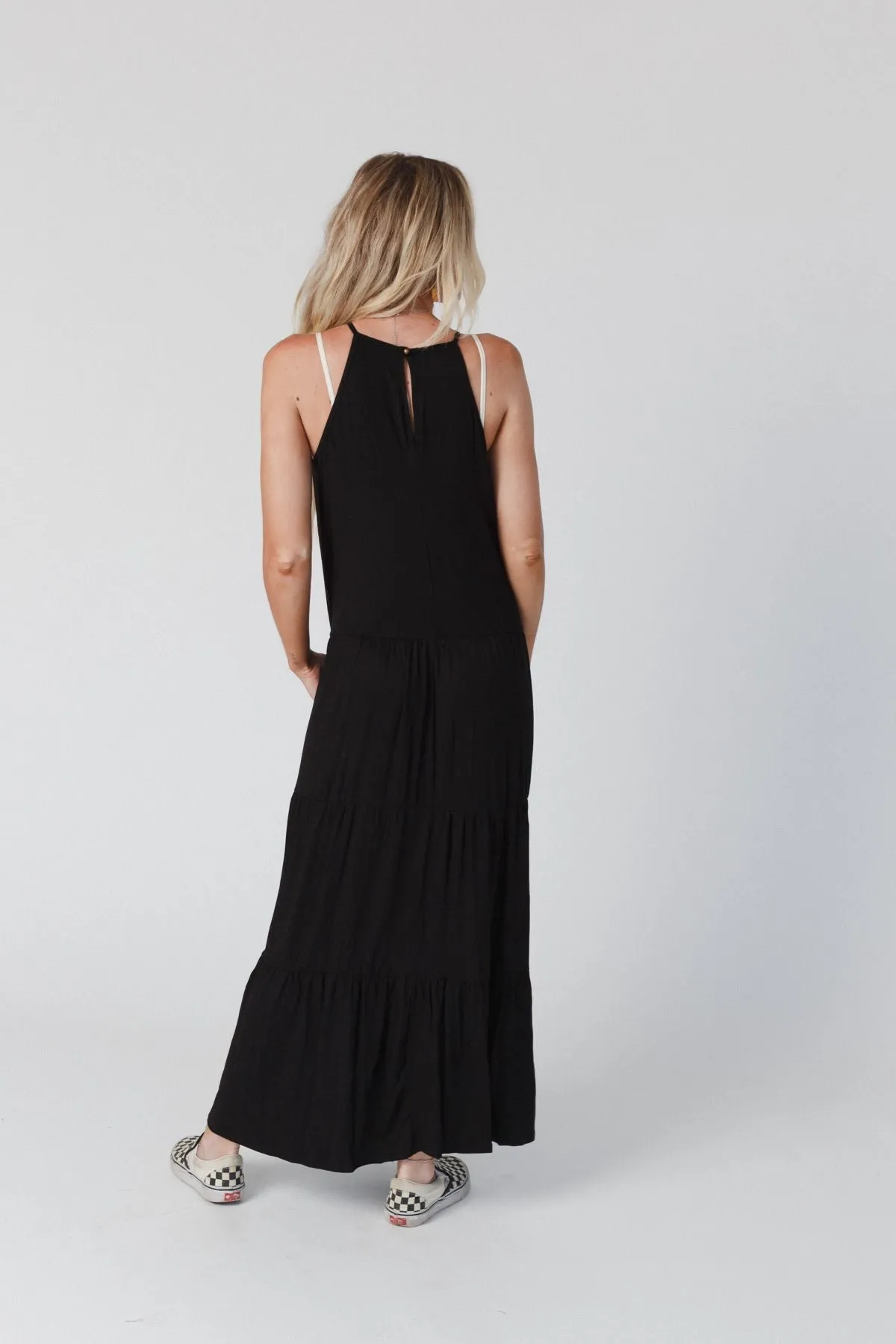 Perfection Tiered Maxi Dress - Black