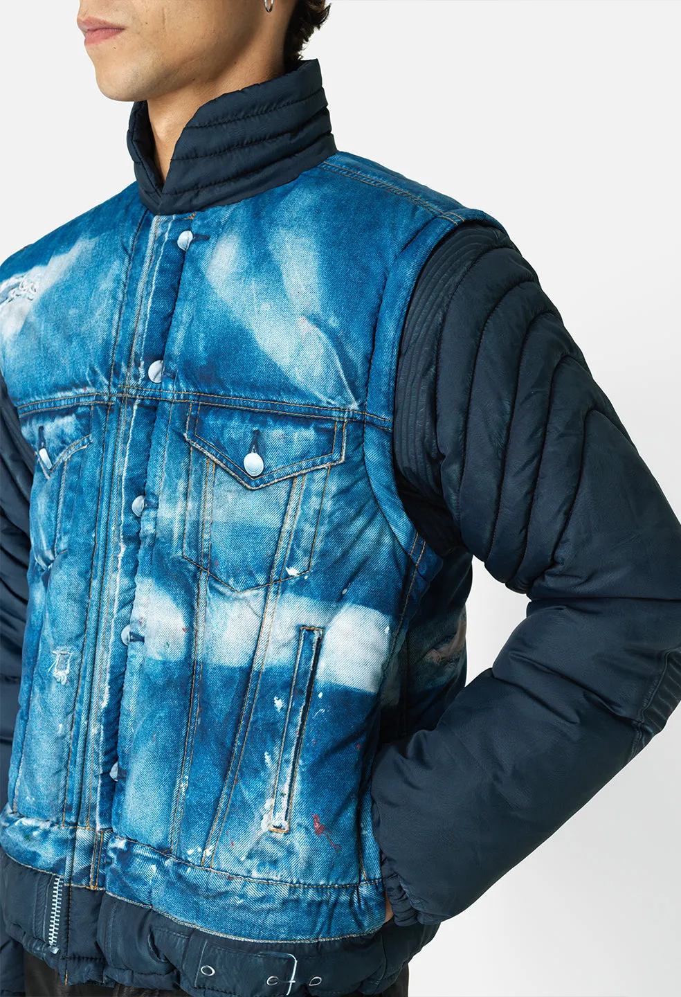 Pico Puffer Digital Print / Denim X Rider