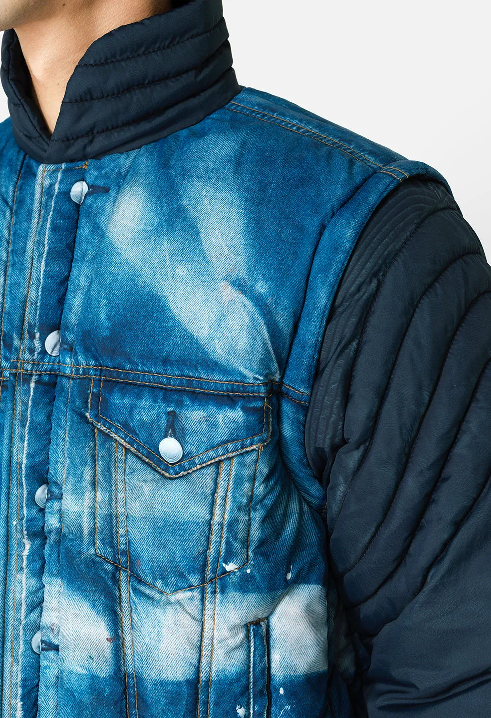 Pico Puffer Digital Print / Denim X Rider