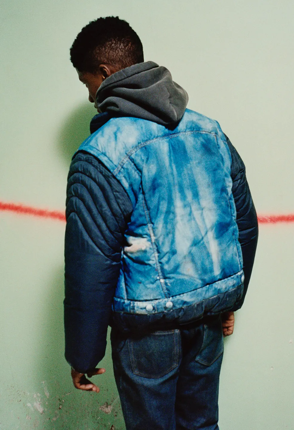 Pico Puffer Digital Print / Denim X Rider