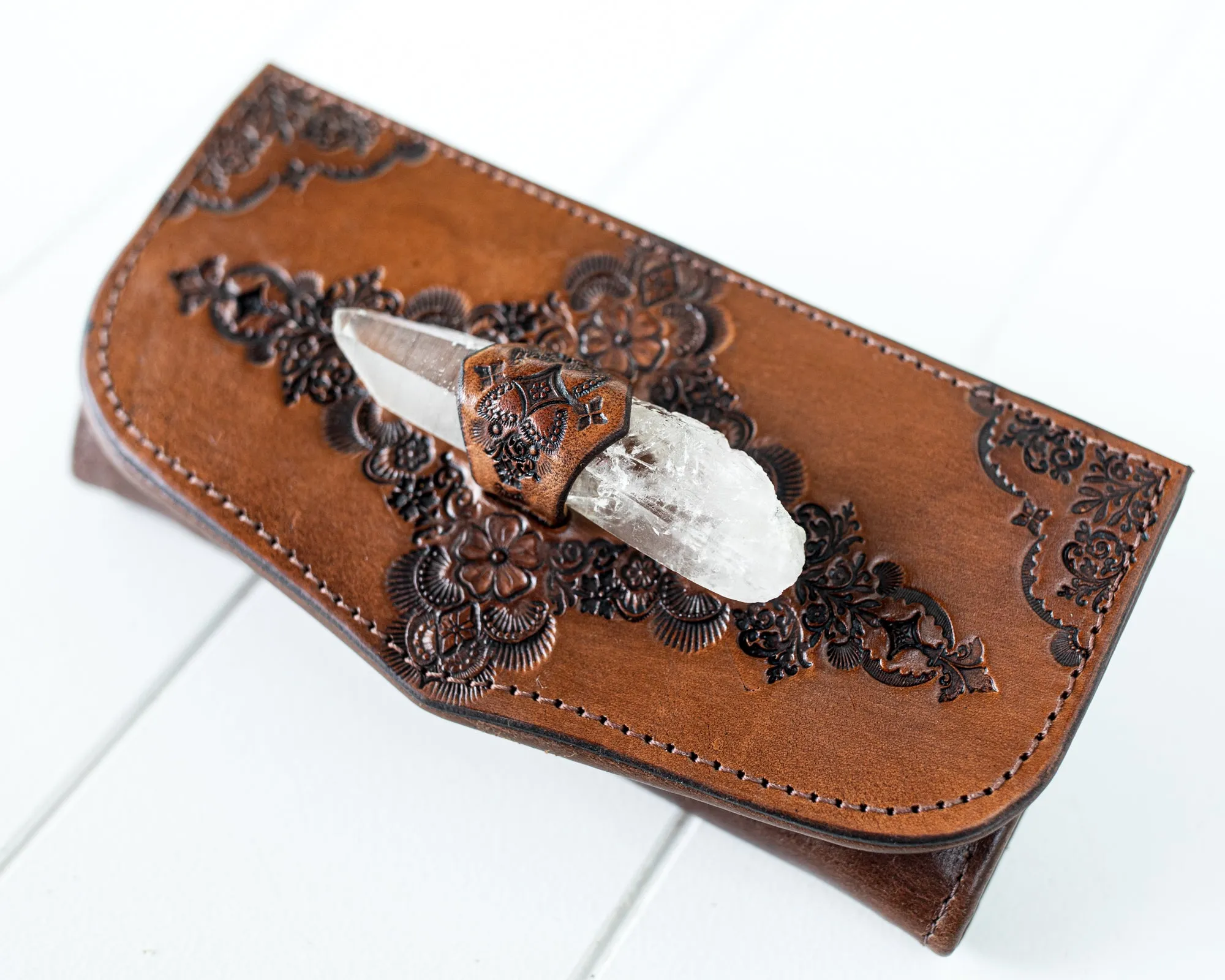 Priestess Wallet with Quartz Crystal