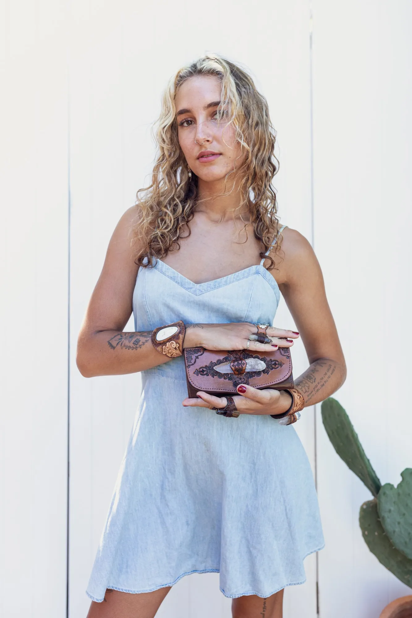 Priestess Wallet with Quartz Crystal