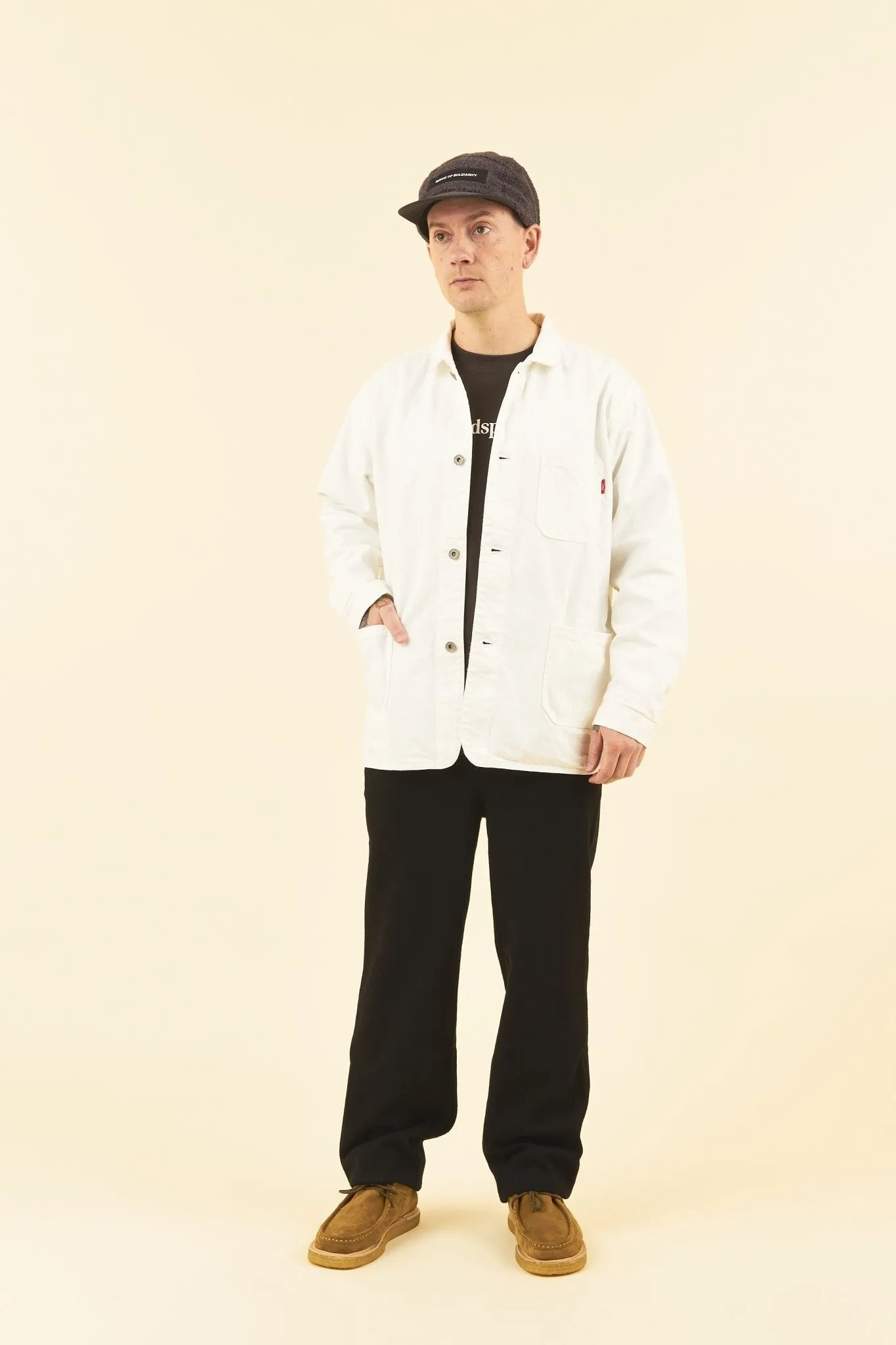 Rats 12oz Washed Denim Coverall - White