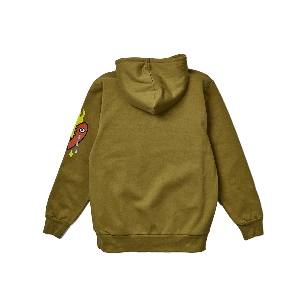 Reason All We Trust Is Us Fleece Hoodie - Olive Green