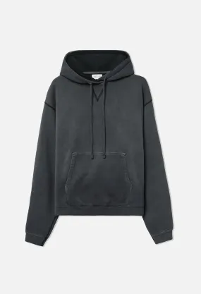 Thermal Lined Hoodie / Washed Black