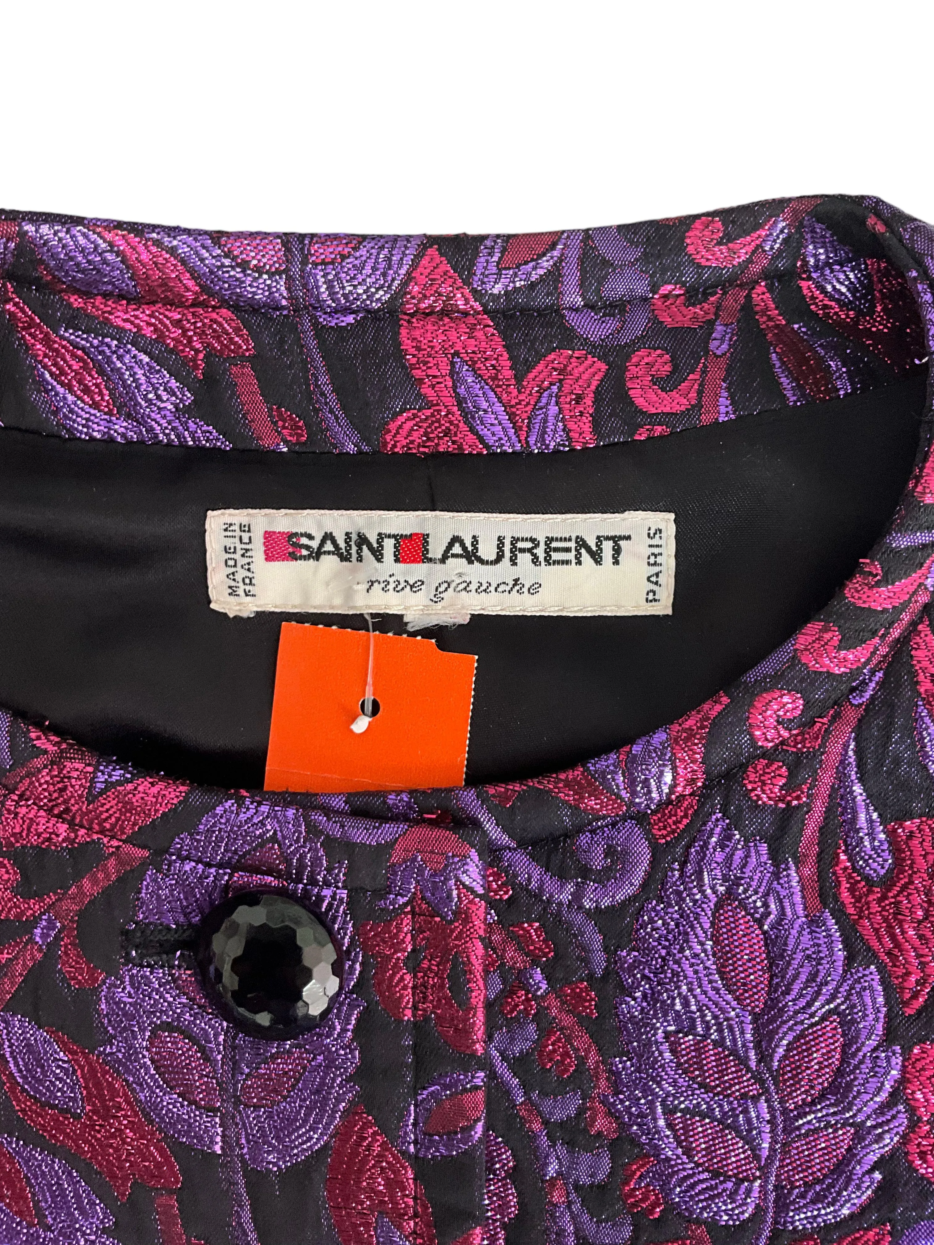 Vintage Yves Saint Laurent Jacquard Jacket Size S