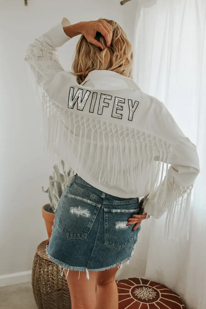 Wifey Farrah Jacket- White