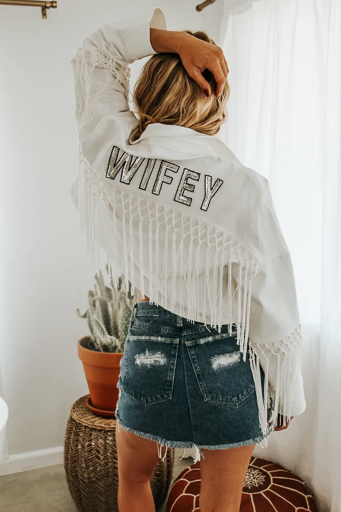 Wifey Farrah Jacket- White