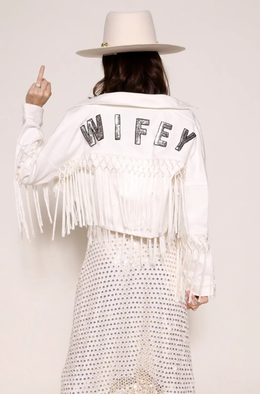 Wifey Farrah Jacket- White